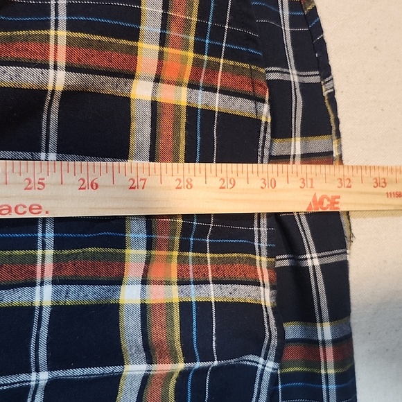 U.S. Polo Assn. Men's Plaid Thin Flannel Shirt -Navy and Orange Stretch Size 3XL - Picture 6 of 10